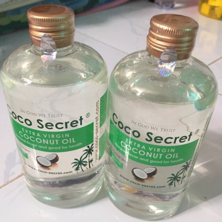 [500ml - hình thật] Dầu Dừa ép lạnh coco secret (hàng chuẩn) - dưỡng mi, massage, dưỡng tóc, dưỡng môi, dưỡng da...