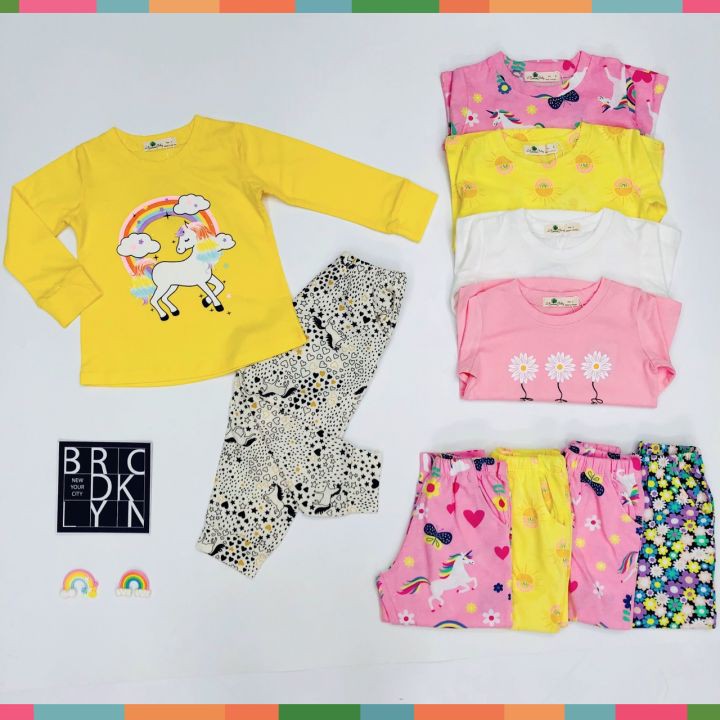 Bộ thu đông cho bé gái, đồ bộ thun bé gái chất cotton mềm mát, size 1-10 tuổi  - SUNKIDS