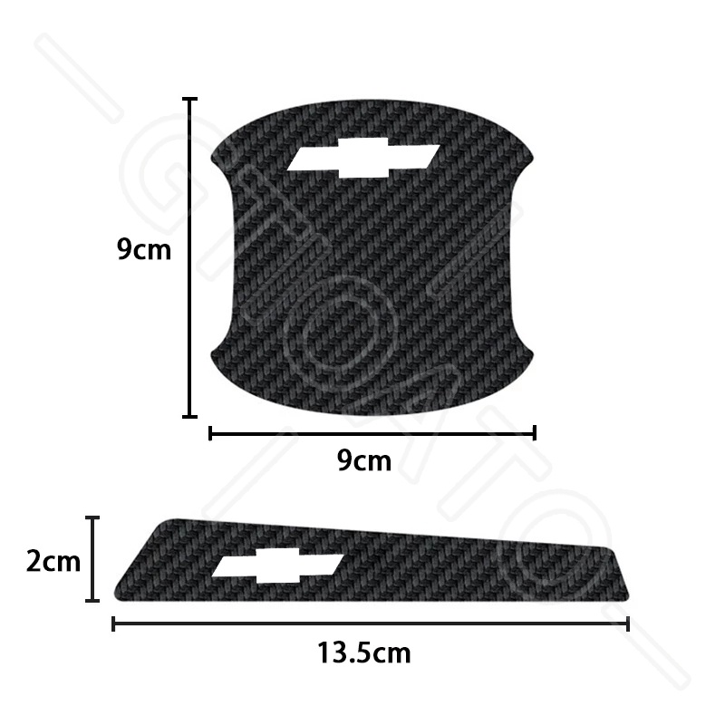 GTIOATO Bộ Bảo Vệ Tay Nắm Cửa ô Tô Sợi Carbon Bộ Bảo Vệ Bát Cửa Gương Hậu Xe HơI MiếNg DáN ChốNg XưỚC Phụ KiệN Ô Tô Cho Chevrolet Spark Cruze Orlando Captiva Trax Aveo Colorado Vivant Traiblazer Silverado
