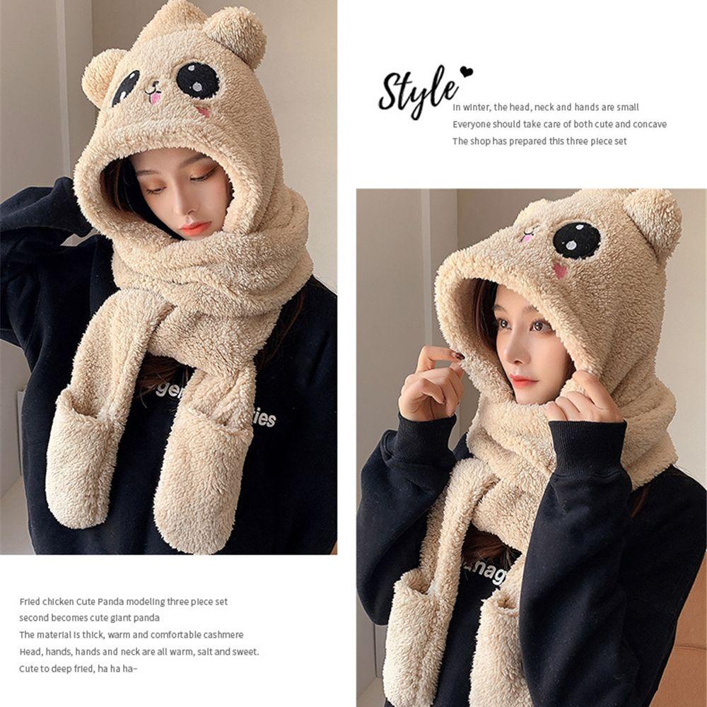 Mũ Tai Gấu Nhồi Bông Dễ Thương Thời Trang Mùa Đông 1