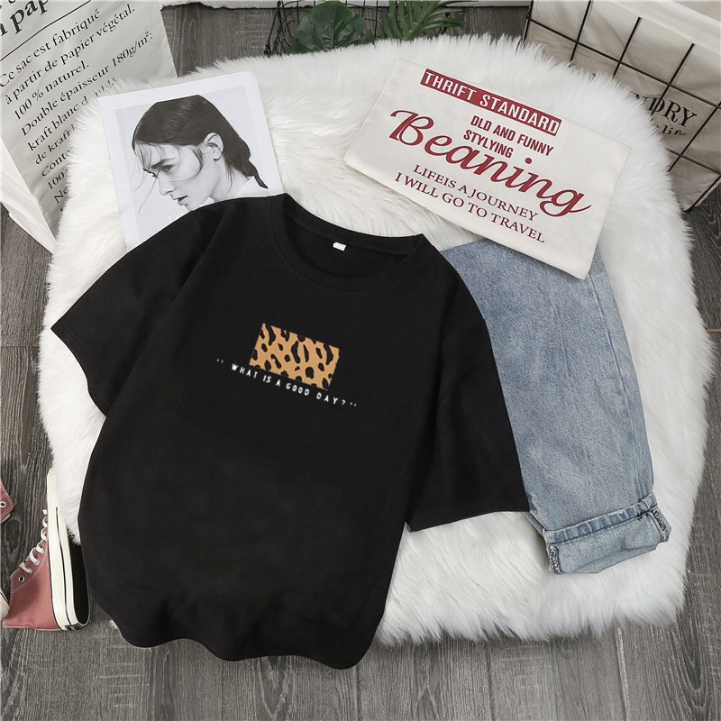 SUXI Áo Thun Tay Ngắn Phong Cách Hàn Quốc