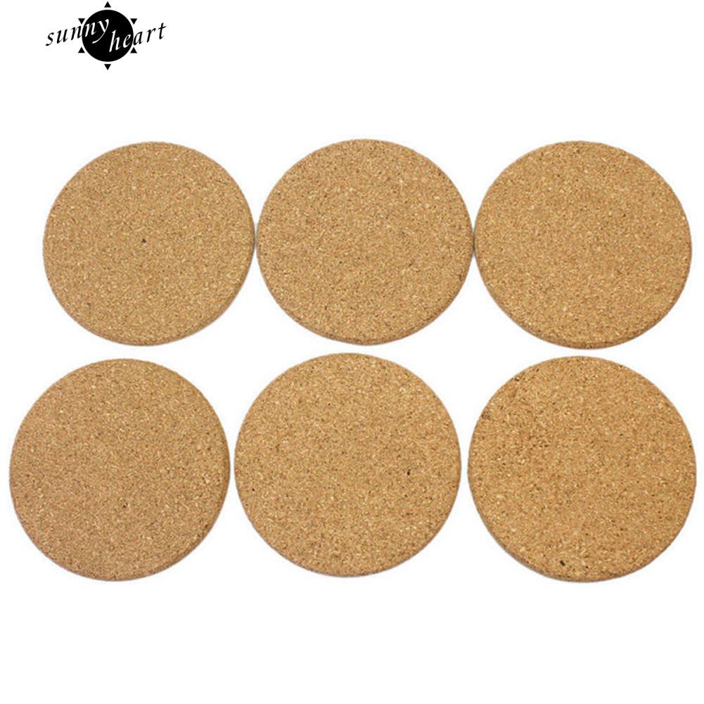 6 Đế Lót Ly Tròn Bằng Gỗ