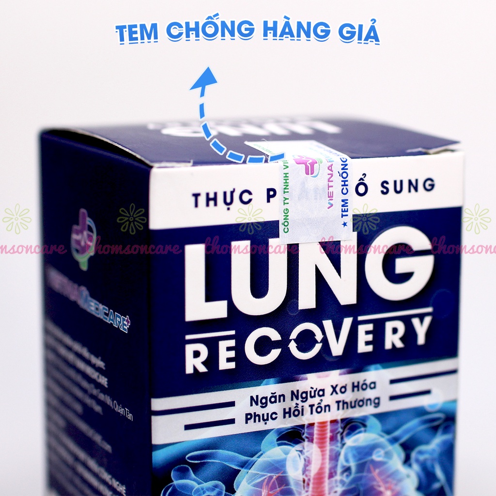 Bổ phổi Lung Recovery hộp 30 viên, tăng đề kháng, phục hồi sức khỏe, tăng miễn dịch từ thảo dược