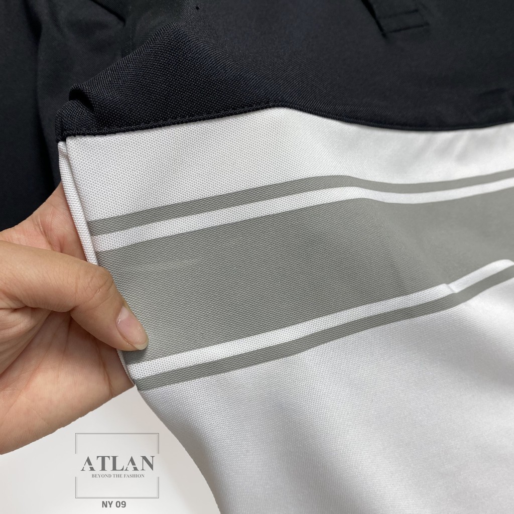 Áo Ngắn Tay Có Cổ 💖 𝘍𝘳𝘦𝘦𝘴𝘩𝘪𝘱 💖 Áo Polo Nam Đen Phối Trắng Sọc Xám - NY12 | BigBuy360 - bigbuy360.vn