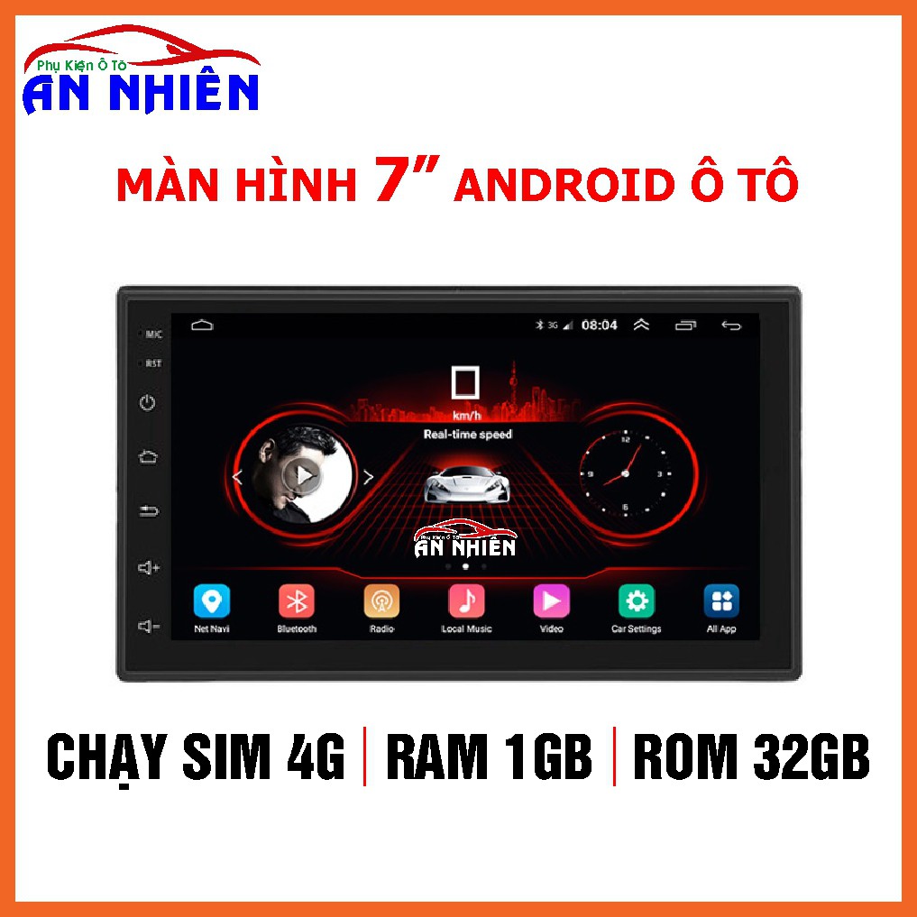 ĐẦU MÀN HÌNH ANDROID Ô TÔ 7 INCH CHẠY SIM 4G HOẶC WIFI TIỆN LỢI, LẮP CHUNG CHO MỌI DÒNG Ô TÔ XE HƠI