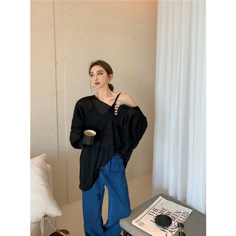 Áo Thun Nữ Tay Dài Cổ Tròn Thời Trang Hàn