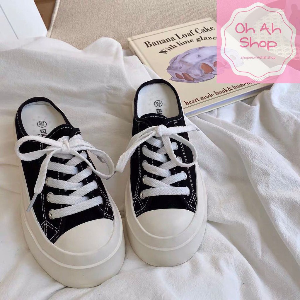 🍓 Giày Mũi Tròn Đạp Gót Ulzzang Đế Dày 3cm Hàng Loại 1 Mẫu Mới 2021 Chất Đẹp