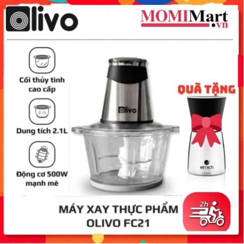 MÁY XAY THỊT OLIVO FC21, BÓC TỎI, LÀM CHÀ BÔNG