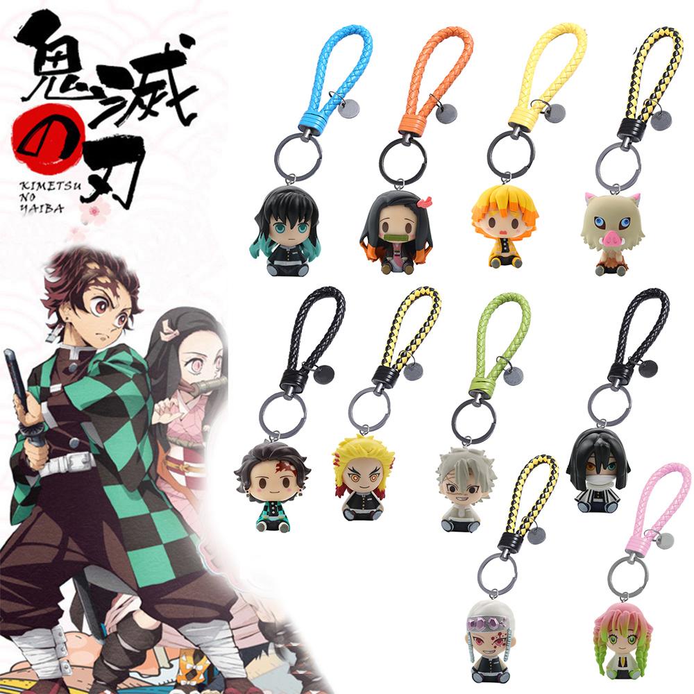 Set 10 Móc Khóa Mô Hình Nhân Vật Nezuko Zenitsu