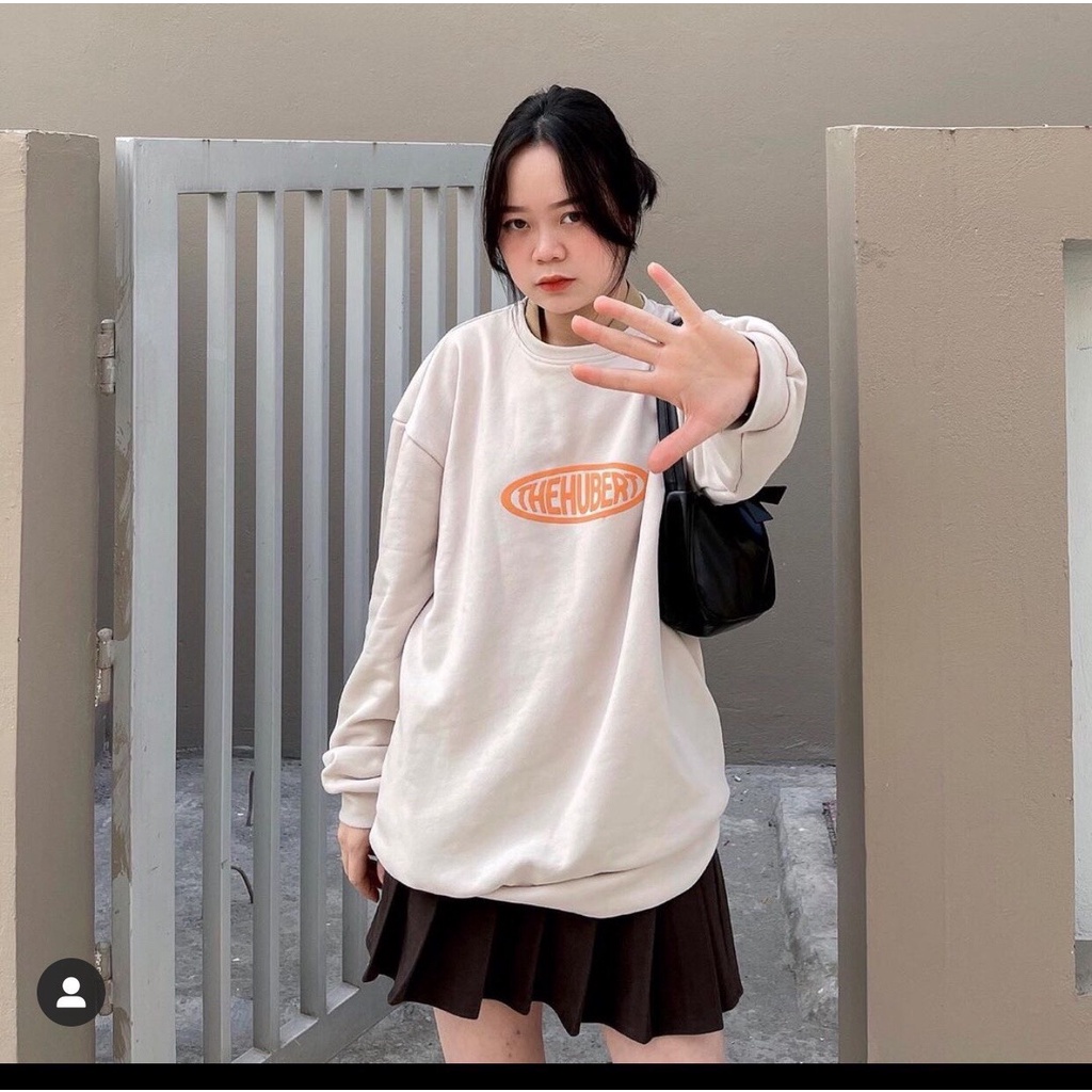 Áo nỉ sweater nam nữ unisex TheHuBert form rộng,Sweater unisex dáng rộng tay bồng Ullzang Hàn Quốc S36 | BigBuy360 - bigbuy360.vn