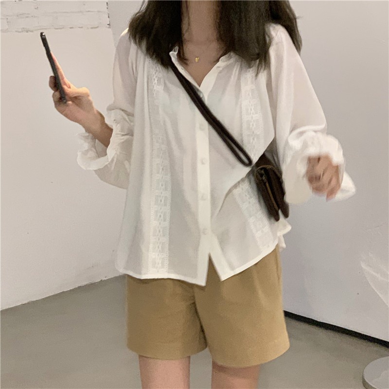 Áo BH mỏng dáng rộng tay dài thời trang mùa hè cho nữ