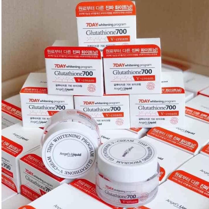 Kem Dưỡng Trắng Da Angel’s Liquid 7 Day Whitening Program Glutathione 700 V-cream 50ml ( Đêm)