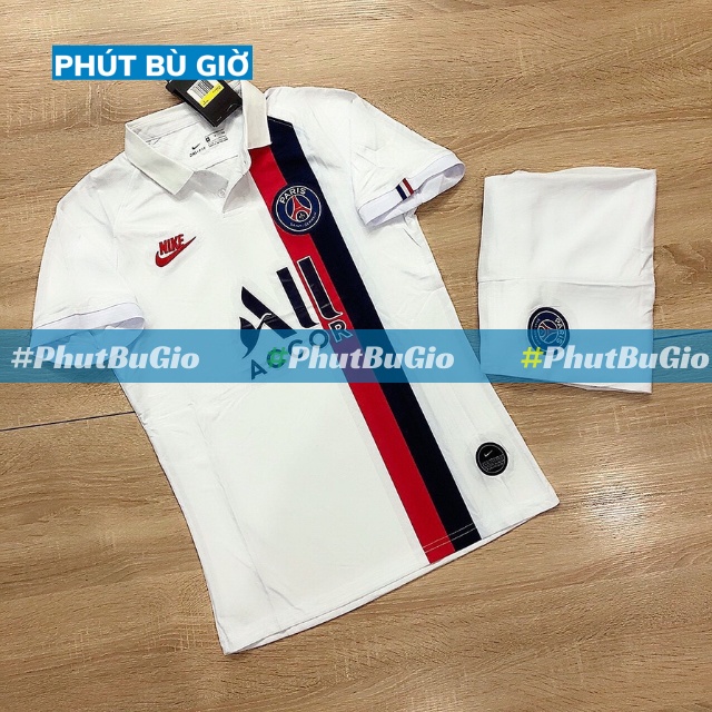 [CAO CẤP] Áo Bóng Đá Đá Banh CLB PARI SAINT GERMAIN/ PSG Trắng Chất Polyester Hàng Thailand Thi Đấu Phút Bù Giờ Sport