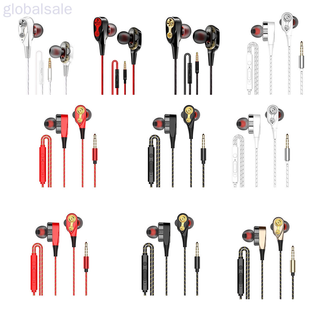 Tai nghe nhét tai giắc 3.5mm âm thanh siêu trầm có micro thích hợp cho iPhone/Samsung