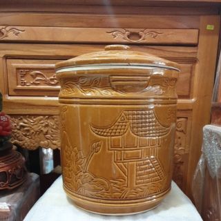 Hũ đựng gạo bát tràng Việt Nam đựng 15kg gạo