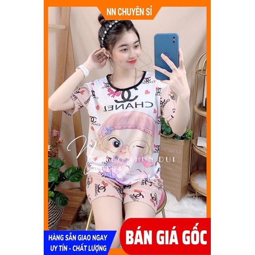 Đồ bộ nữ mặc nhà thun mềm mịn in hình dễ thương BTT94