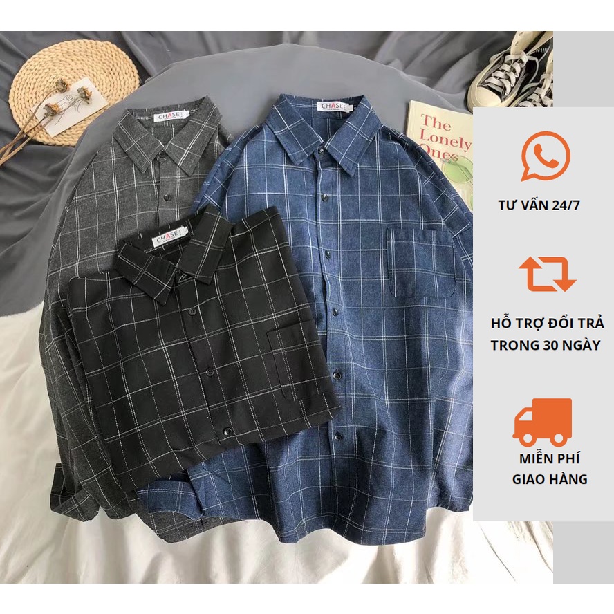 Áo Sơ Mi Kẻ Dáng Rộng Form Unisex MT Group