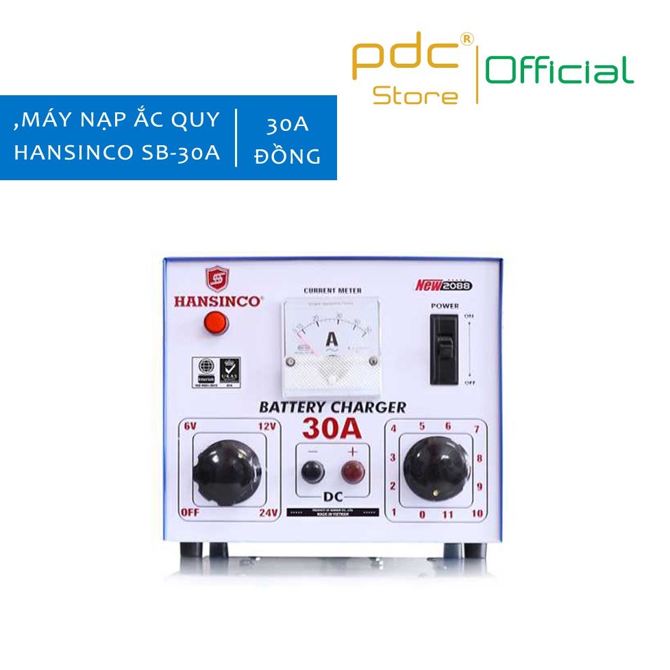 Sạc ắc quy Hansinco 30A 6V 12V 24V