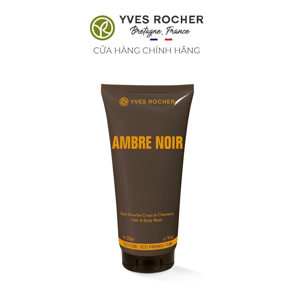 [COSYVES40 giảm 8% đơn 250K] Tắm Gội Cho Nam Yves Rocher Ambre Noir Hair And Body Shampoo 200ml