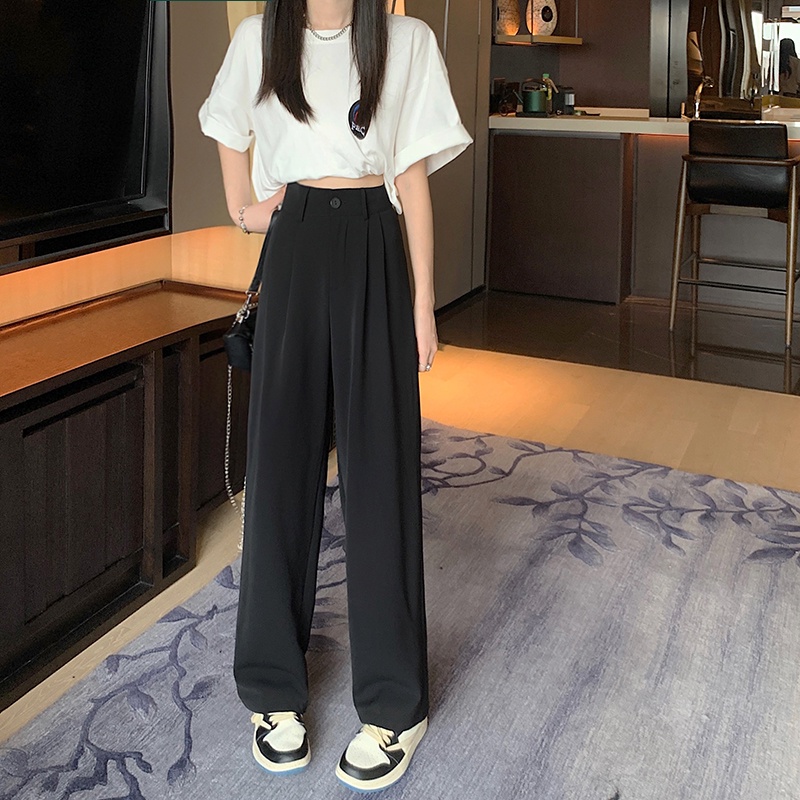 Quần dài ống rộng SUXI phong cách giản dị thời trang mùa hè cho nữ