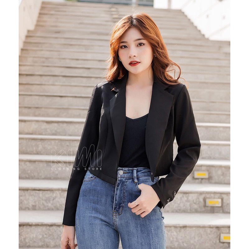 Áo Khoác Blazer Nữ Dáng Lửng Tay Dài-BLA22064