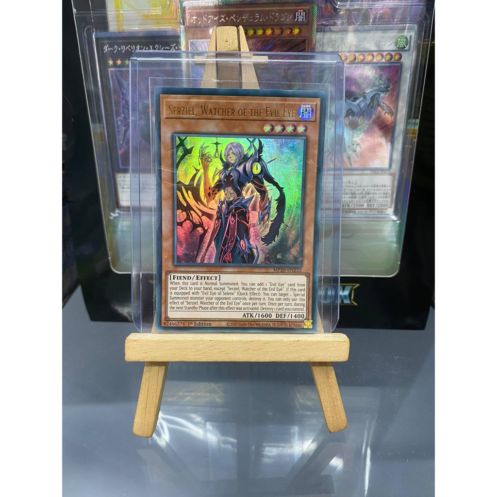 [ Dưa Hấu Yugioh ] Lá bài thẻ bài Serziel, Watcher of the Evil Eye – Ultra Rare - Tặng bọc bài nhựa bảo quản