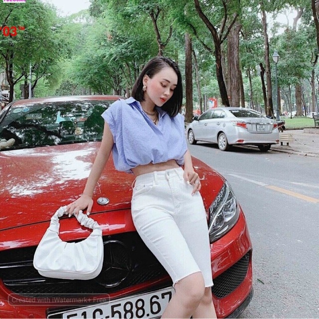 Quần ngố kaki trơn co giãn tốt