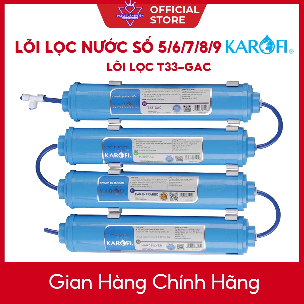 Lõi lọc nước T33-GAC Karofi - Lõi khoáng chức năng số 5/6/78/9 dùng cho máy lọc nước RO