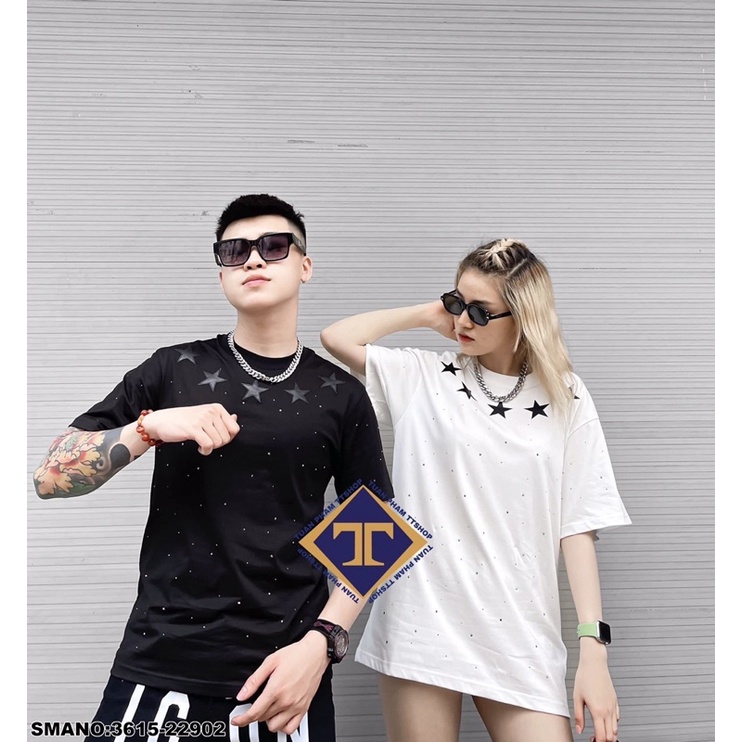 Áo Cotton Nam Nữ Hoạ Tiết Ngôi Sao
