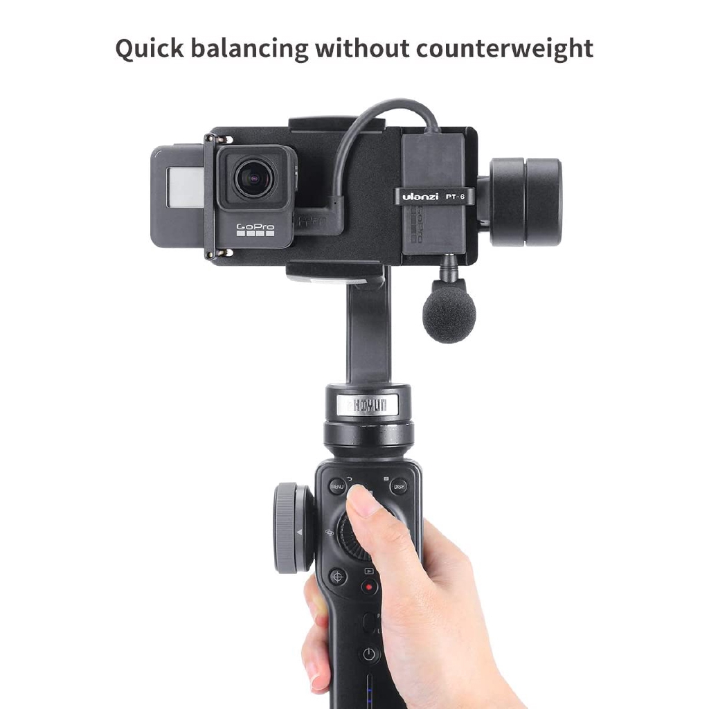 Tấm Chuyển Đổi Kèm Giá Đỡ Micro Cho Gopro Hero 7 6 5 Dji Osmo Action Osmo Mobile 3 Zhiyun Smooth 4 Moza Mini-S Feiyu