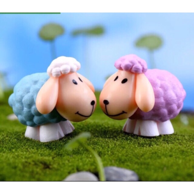 Cừu Lông Xù Tai Dài - phụ kiện terrarium trang trí tiểu cảnh