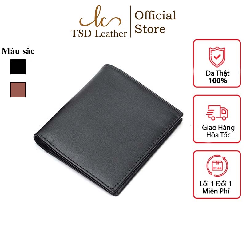 Ví Da Nam Mini Cao Cấp KT02 Bóp Nam Da Bò Dáng Đứng Nhỏ Gọn Nhiều Ngăn Đựng Tiền Và Thẻ Mini - TSD Leather
