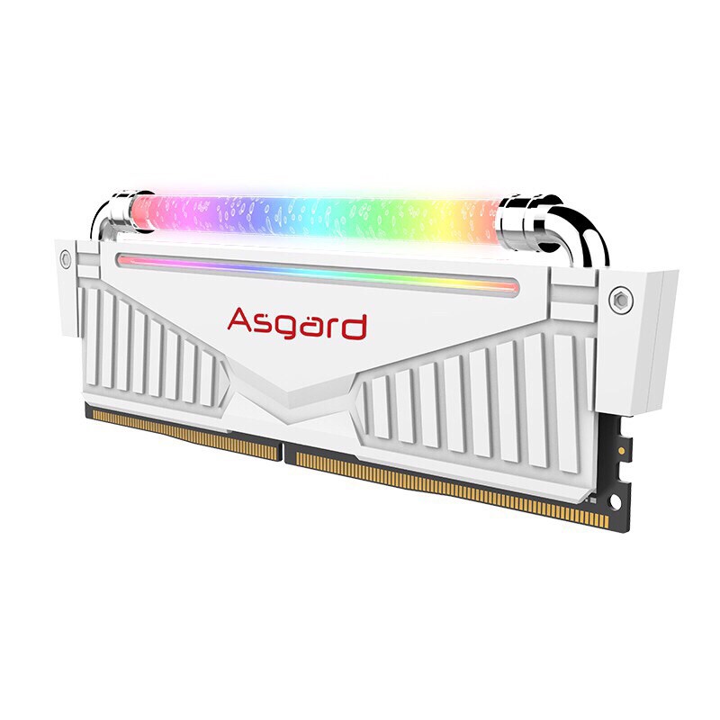 Ram máy tính 16gb bus 3200 RGB Asgard màu trắng tản nhiệt nước