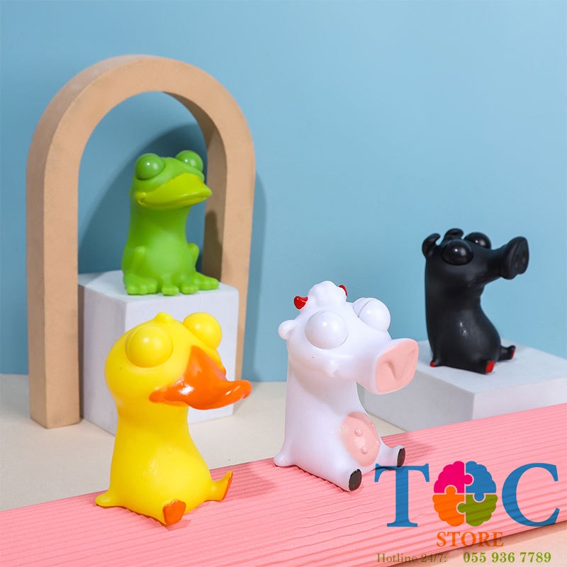 Đồ chơi xả stress SIÊU HÓT -  6 Chú cún buồn ngủ mắt lồi dễ thương tinh nghịch.