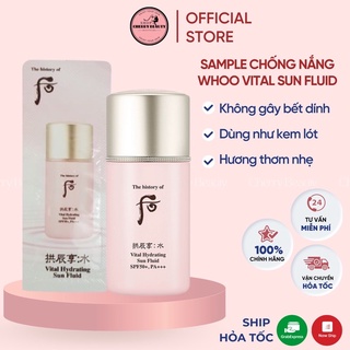 Combo 10 gói chống nắng Whoo Vital Sun Fluid DATE 2025