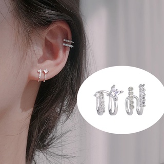Khuyên gắn vành tai đính đá lấp lánh thời trang Hàn Quốc cho nữ