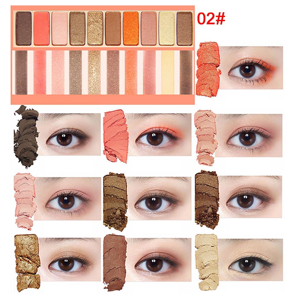 ☀☀☀ (Hàng Mới Về) Bảng Phấn Mắt 10 Màu Lì Và Ánh Ngọc Trai Tông Đất Lâu Trôi ☝☝☝ | BigBuy360 - bigbuy360.vn