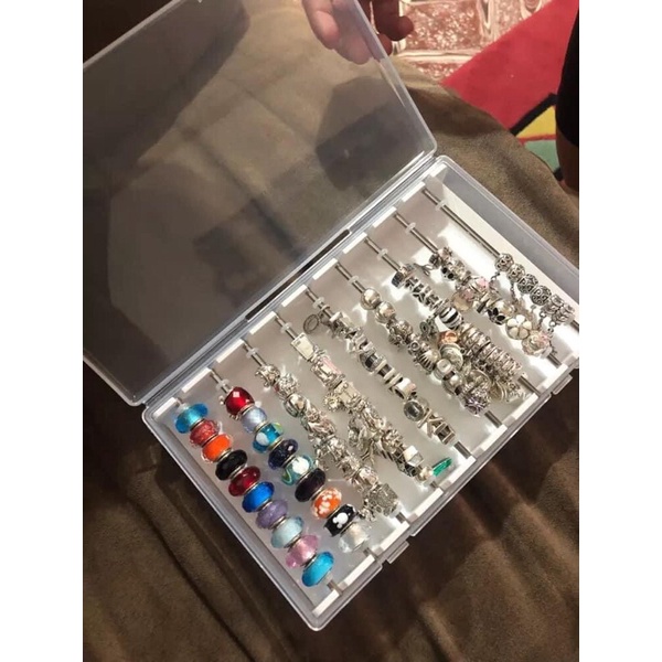 Hộp đựng charm kèm que xỏ charm hộp nhựa giúp bảo quản trang sức