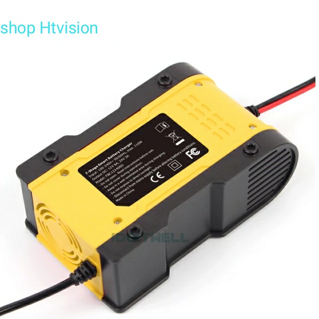 Bộ sạc Foxsur sạc pin Lithium ion 18650, LiFePO4 pin sắt 32650, ắc quy axít chì 12V(6A) 24V(3A) 6Ah - 120AH bộ sạc ô tô