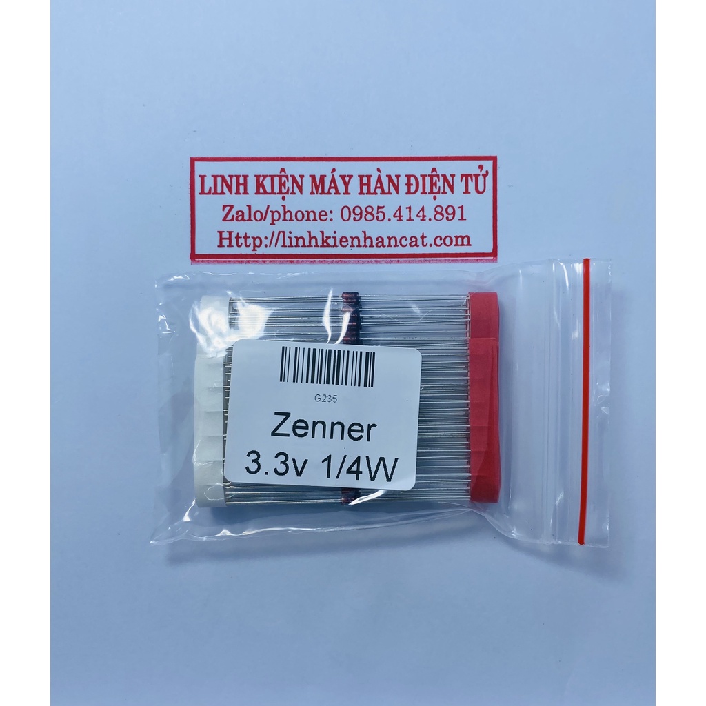 [ Gói 100 Con ] Diot Zenner 1/4W 3.3V - Linh kiện Điện Tử