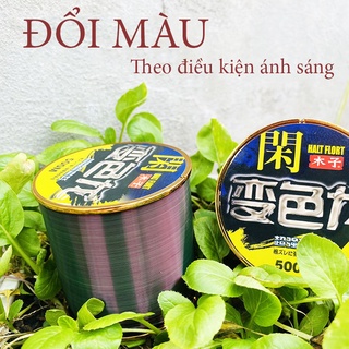 Cước câu cá nylon đổi màu halt flort dài 500m