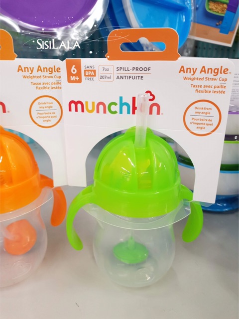 Bình uống nước mọi tư thế 360 độ Munchkin 207ml