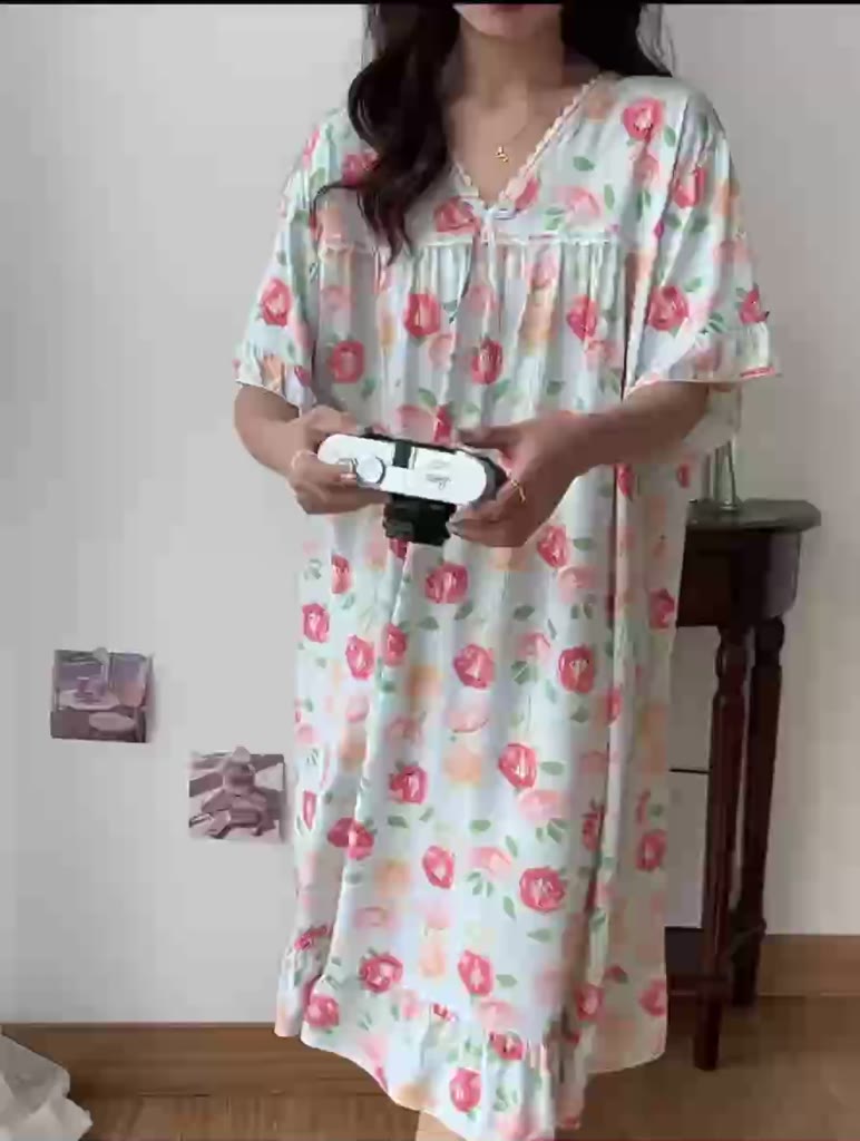 Váy ngủ,đầm mặc nhà lanh lụa(tole),dáng suôn phong cách nàng thơ siêu mỏng mát,nhẹ nhàng,hàng QC 2023 nàng bí bầu vô tư. | BigBuy360 - bigbuy360.vn