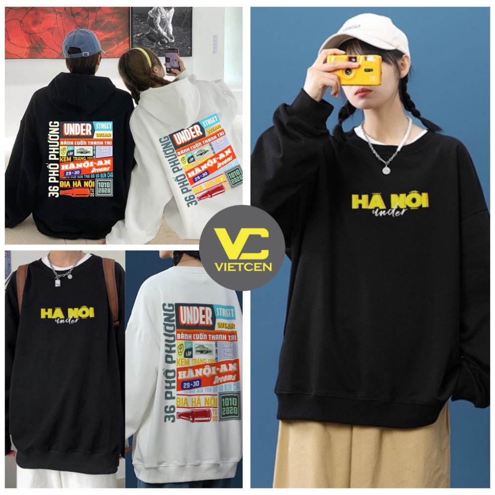 Áo Sweater Nỉ Áo Hoodie Under Hà Nội VIETCEN Form Rộng Unisex Nam Nữ 36 Phố Phường Local Brand !