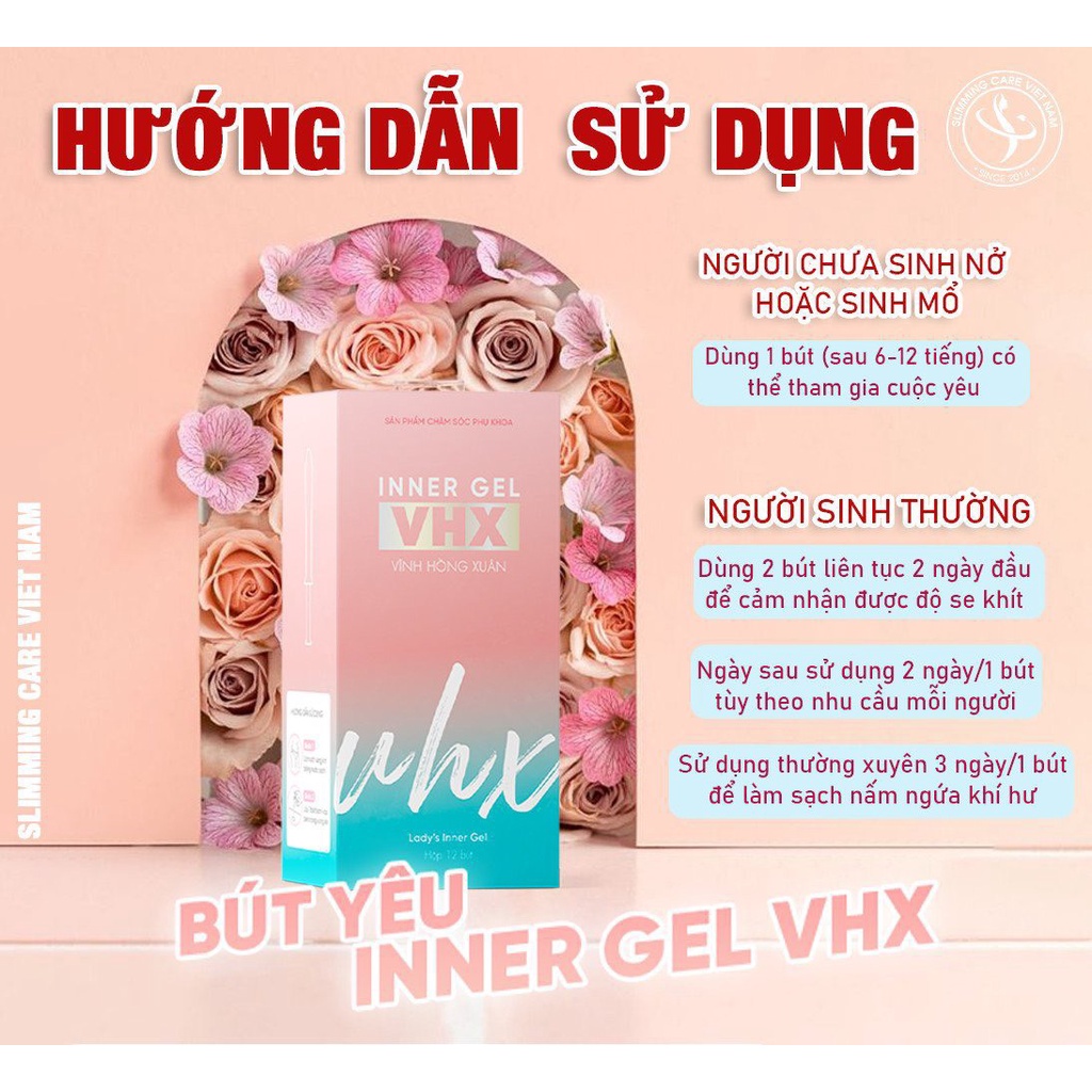 Dung Dịch Vệ Sinh Vùng Kín Slimming Care Inner Gel VHX Khử Mùi Làm Hồng Cô Bé Hộp 12 Bút Siêu Tốt