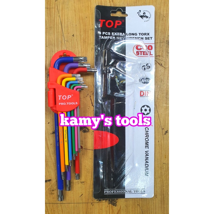 Bộ khóa lục giác bi và bông hoa thị Top 9 cây model LU-9CMAU và LU-9CMAUBM