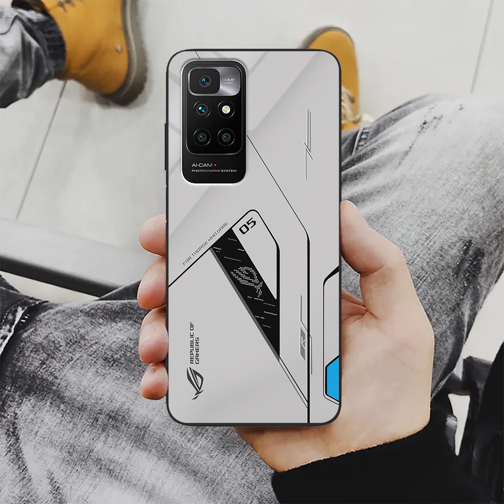 Ốp lưng Xiaomi Redmi 10 - ROG gaming edition, chất liệu kính cường lực