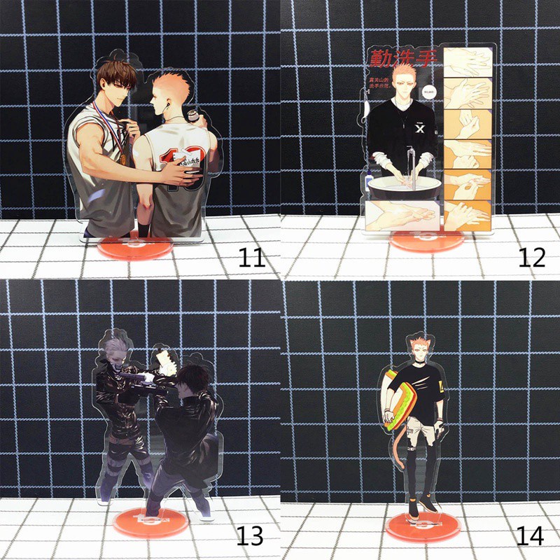 Mô hình trưng bày để bàn dạng đứng bằng acrylic họa tiết anime 19 Days kích thước 15cm