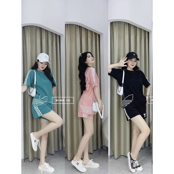 Set bộ thể thao cotton ads in hình thêu logo siêu hot
