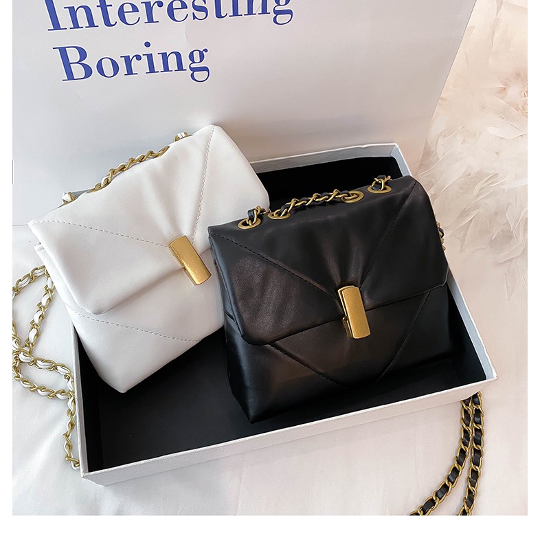 IELGY Túi đeo vai chất liệu da PU dáng vuông hợp thời trang sành điệu cho nữ